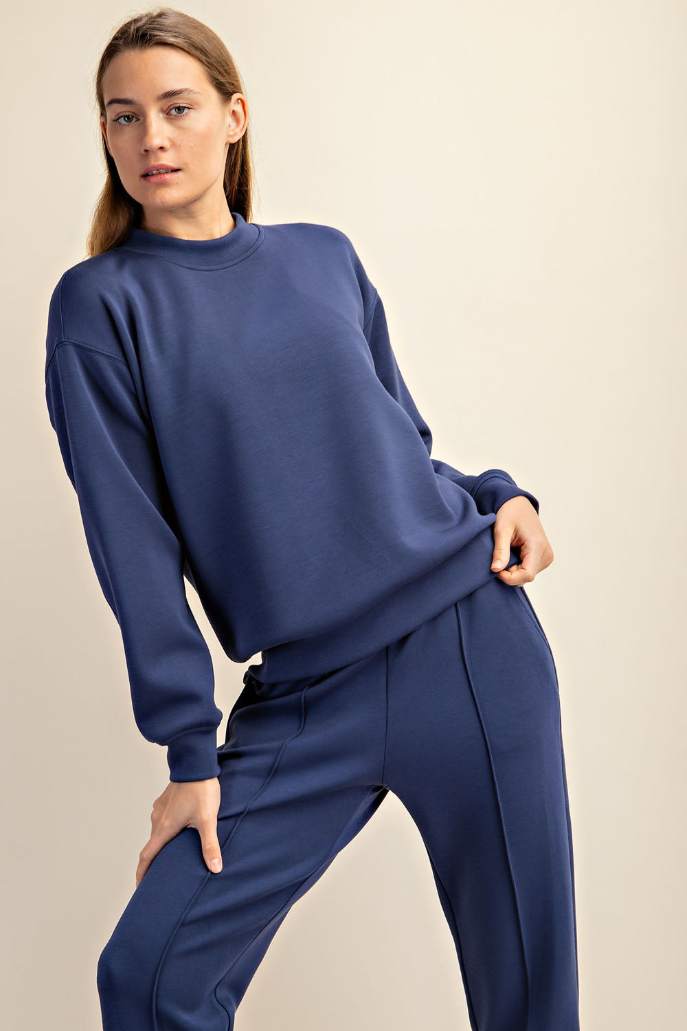 MODAL SCUBA MOCK NECK PULLOVER