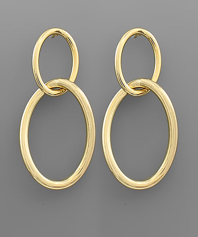 2 Oval Link Earrings