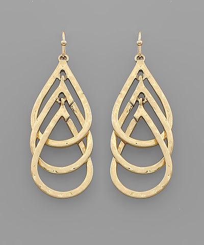 Teardrop Layered Earrings