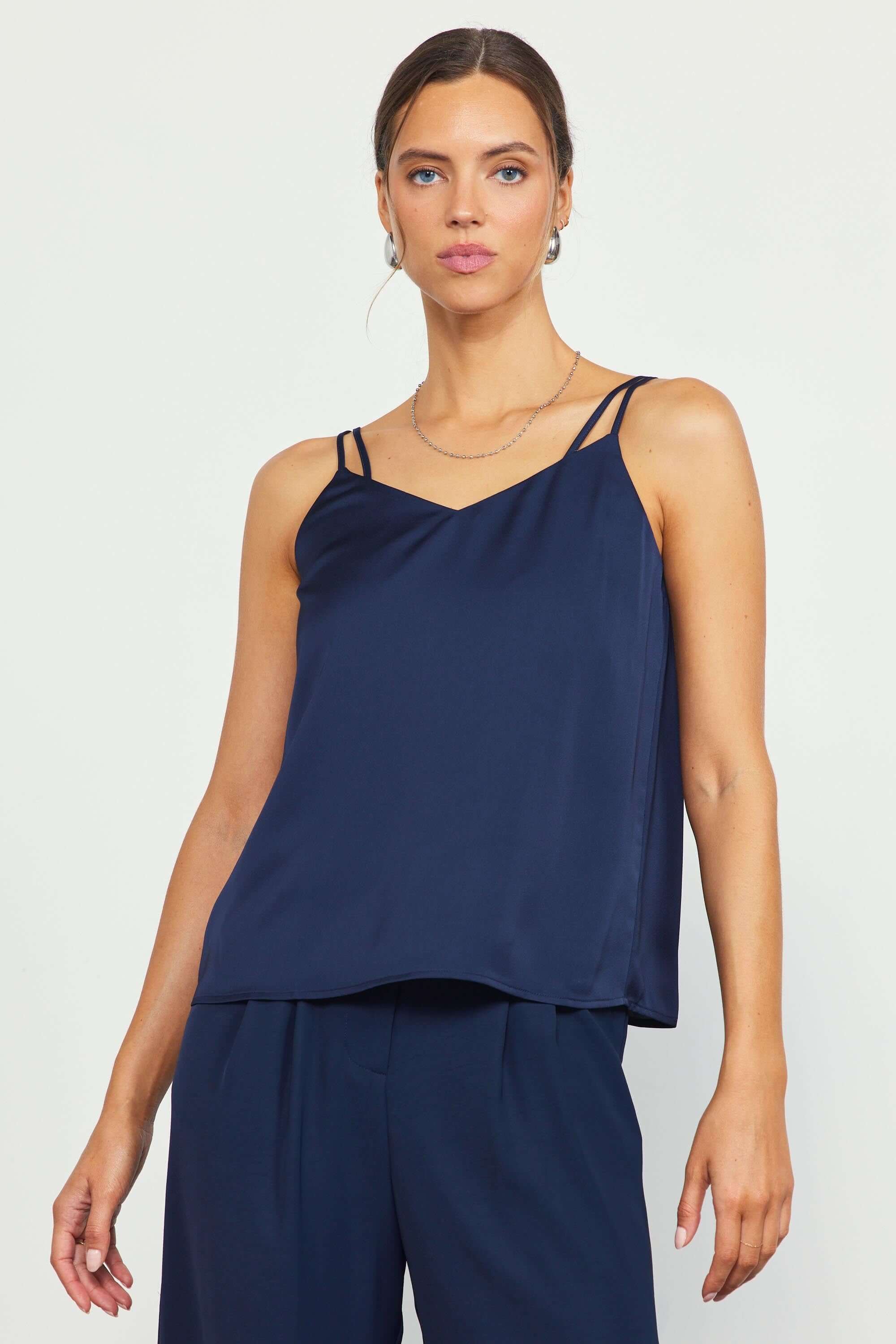 Double Strap Cami Navy