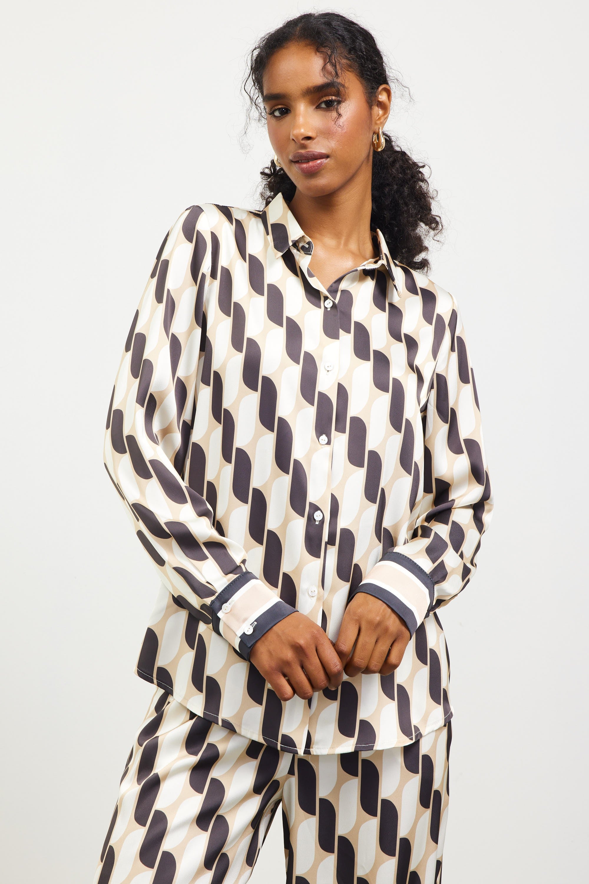 Printed Button Down Shirt