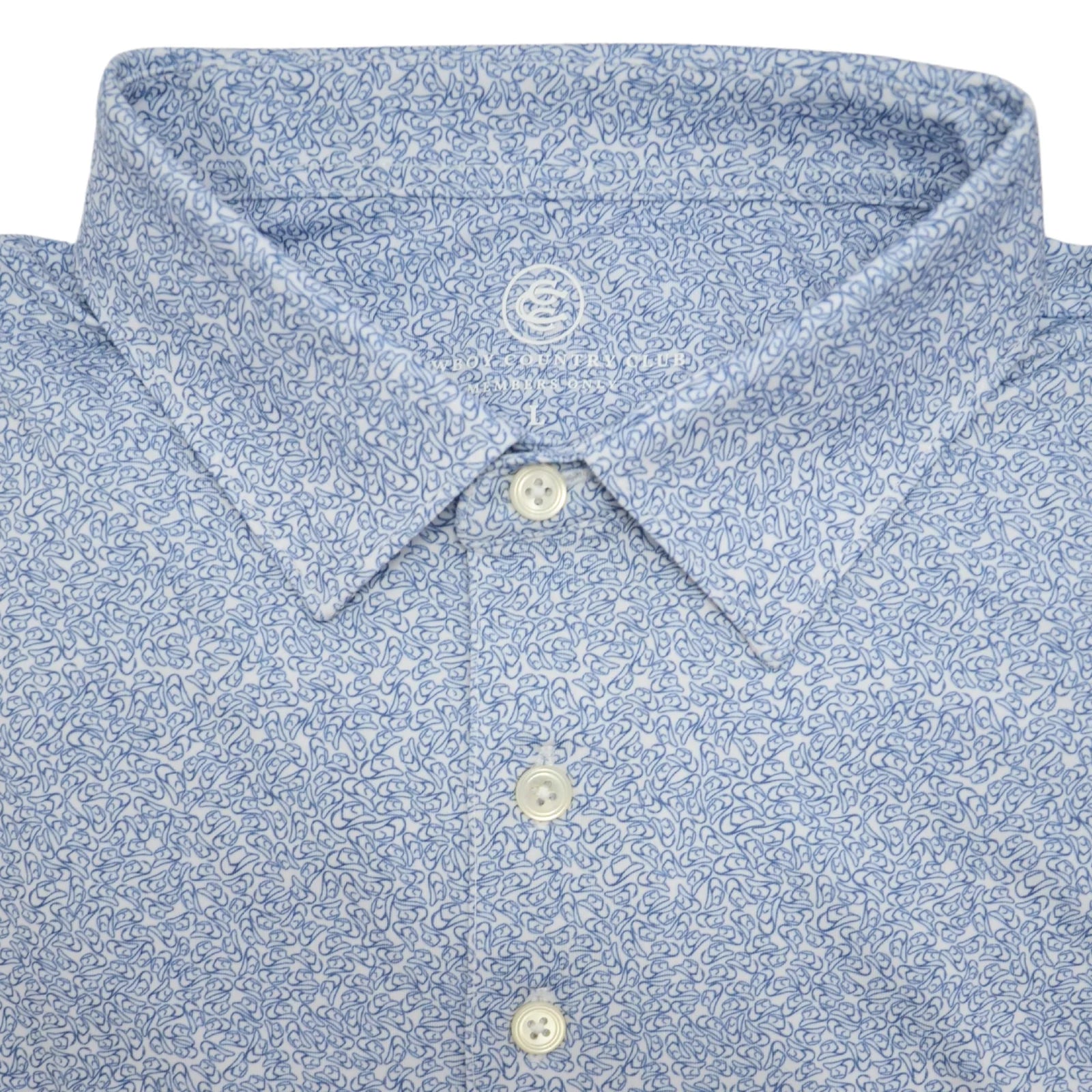 blue and white mens polo