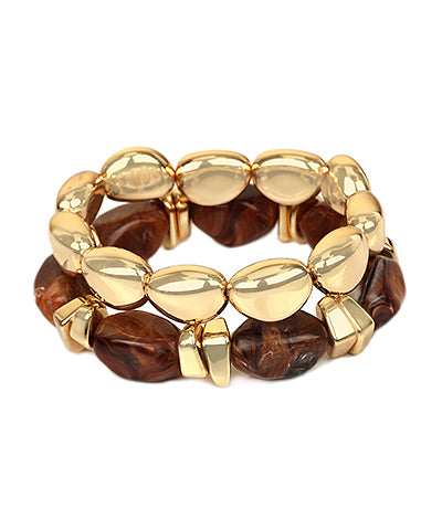 Stackable Marble Bead Bracelet