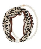 Layered Pearl Scarf Necklace