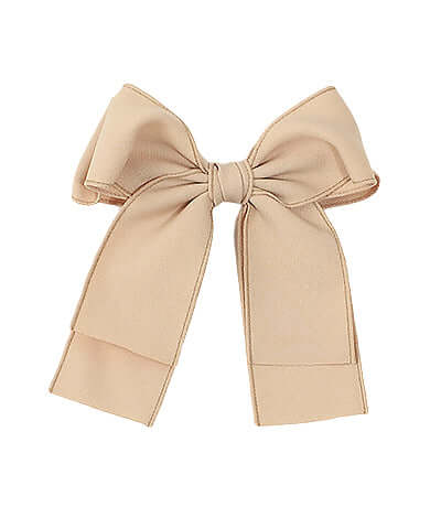 Beige Big Double Bow Hair Clip
