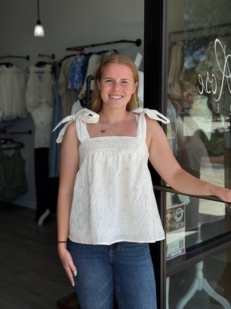 The Maribelle Eyelet Top