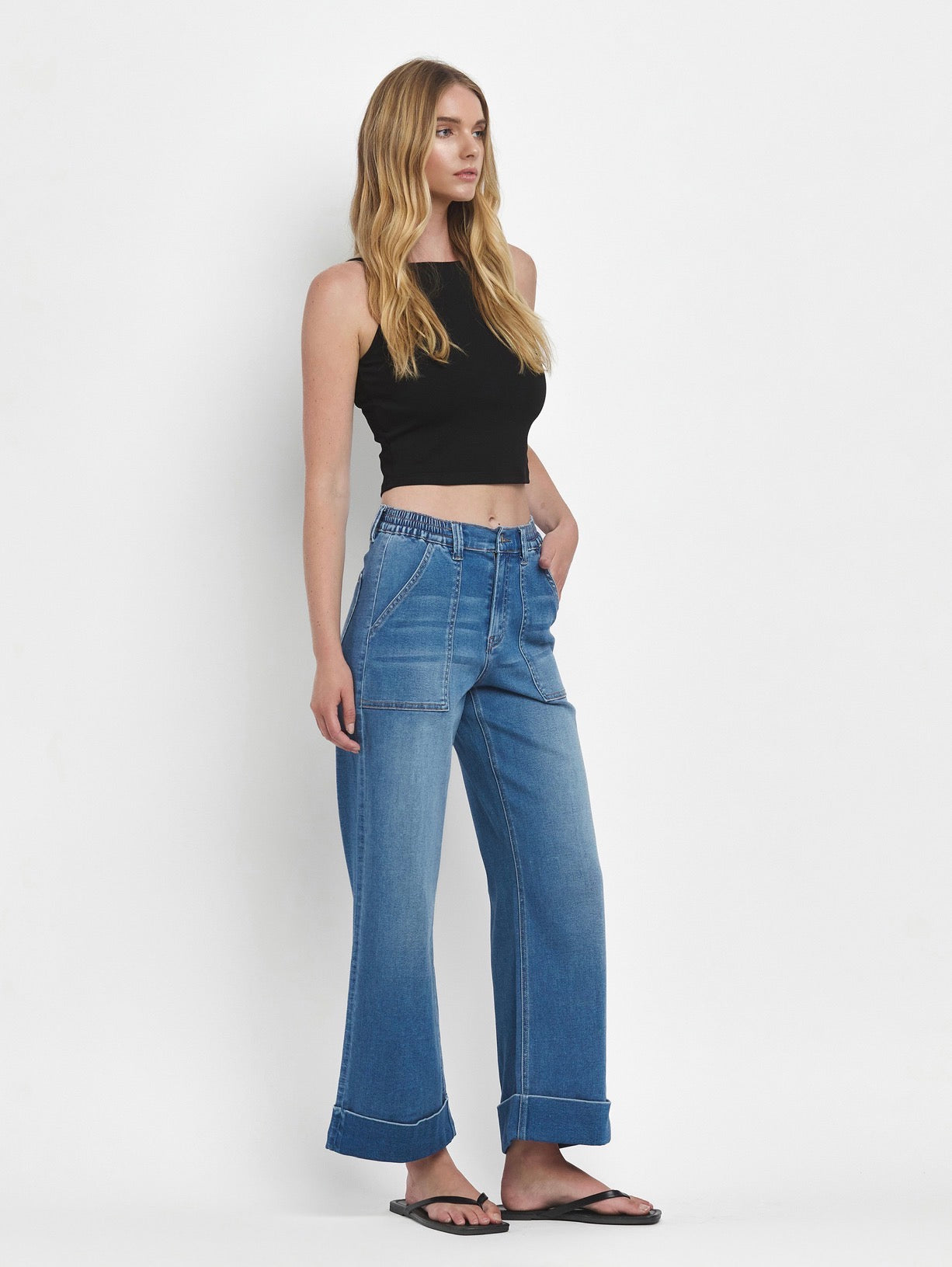 Vervet "Kris" Super Soft Cuffed Wide Leg