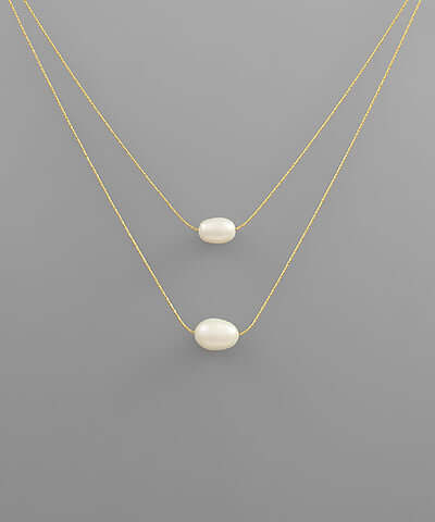 Pearl Pendant Dual Necklace