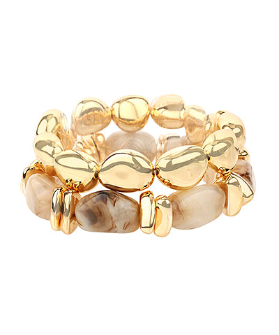 Stackable Marble Bead Bracelet
