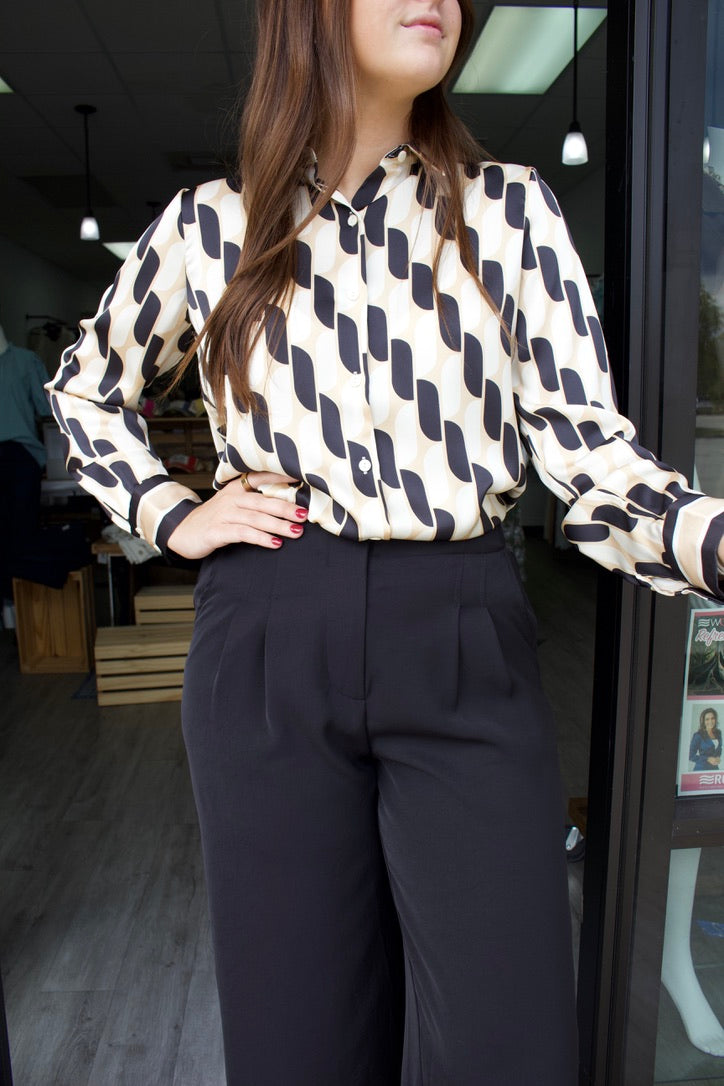 Printed Button Down Shirt
