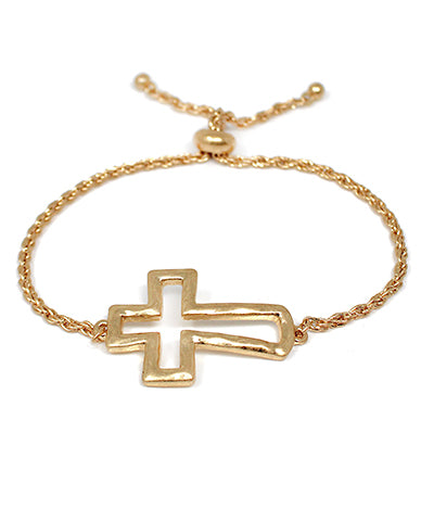 Cross Metal Bracelet gold