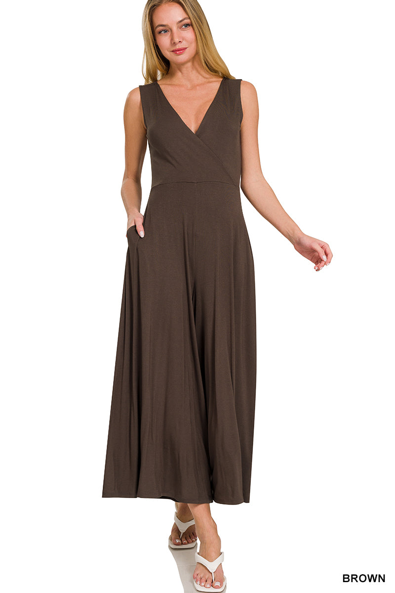 Wide Leg Jumpsuit brown