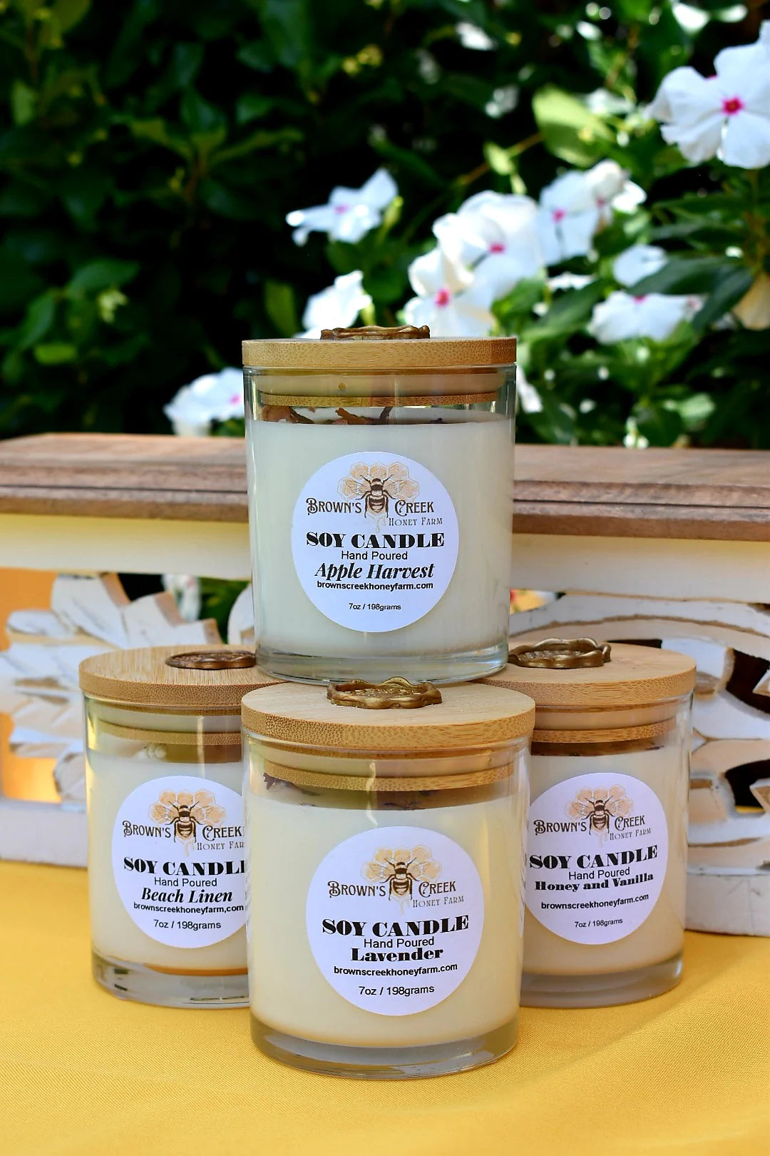 Browns Creek Honey Farm Glass Jar Candle