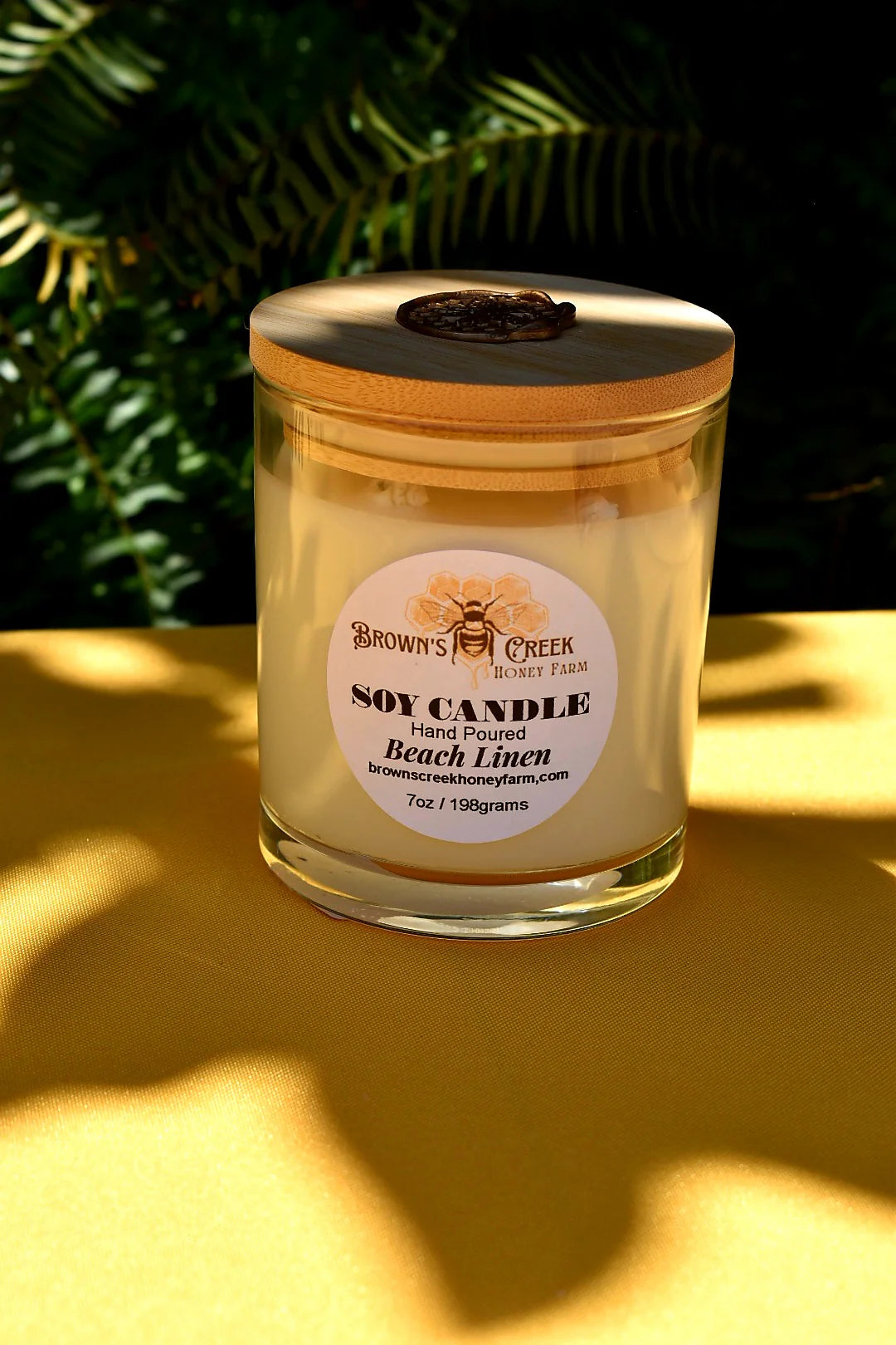 Browns Creek Honey Farm Glass Jar Candle