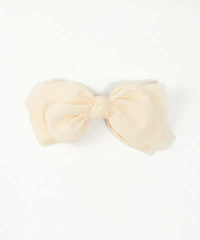 Cream Multi Layer Knotted Bow Hair Clip