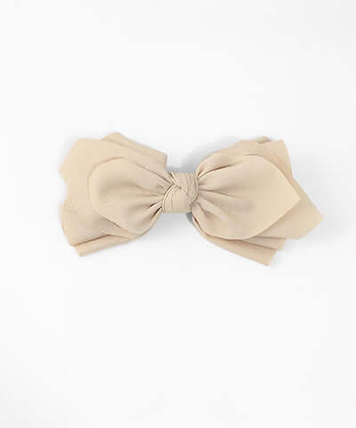 Taupe Multi Layer Knotted Bow Hair Clip