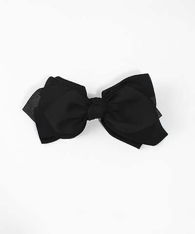 Black Multi Layer Knotted Bow Hair Clip