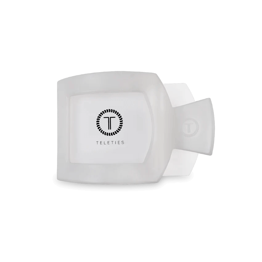 Flat Square Clip Coconut White Small