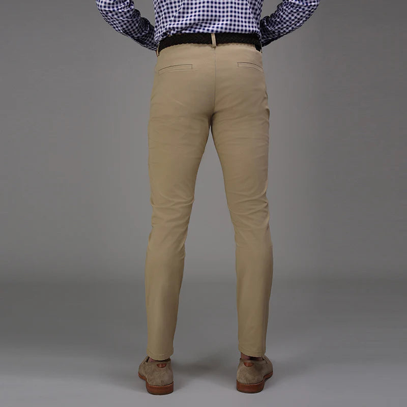 CEO Chino Classic Pocket Cotton Stretch Pants- Khaki