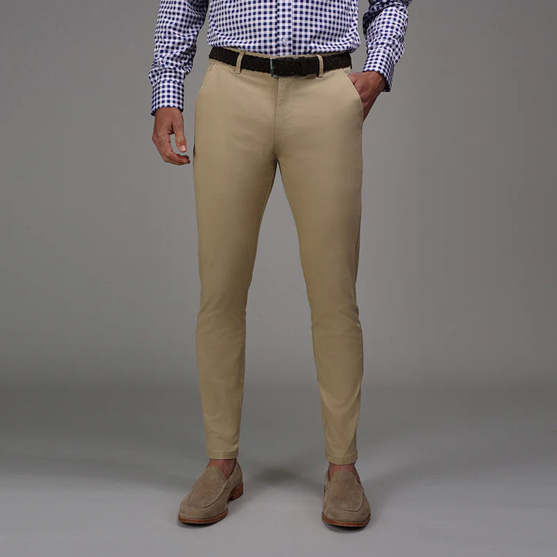 Cotton Stretch Pants beige