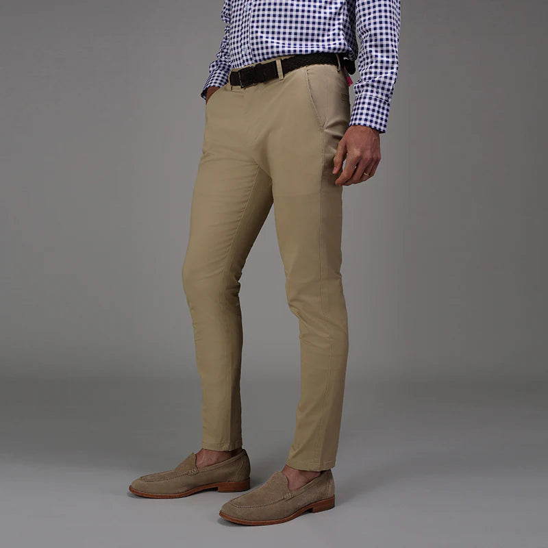 CEO Chino Classic Pocket Cotton Stretch Pants- Khaki
