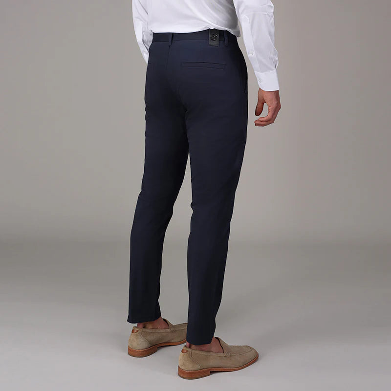 CEO Chino Classic Pocket Cotton Stretch Pants- Navy