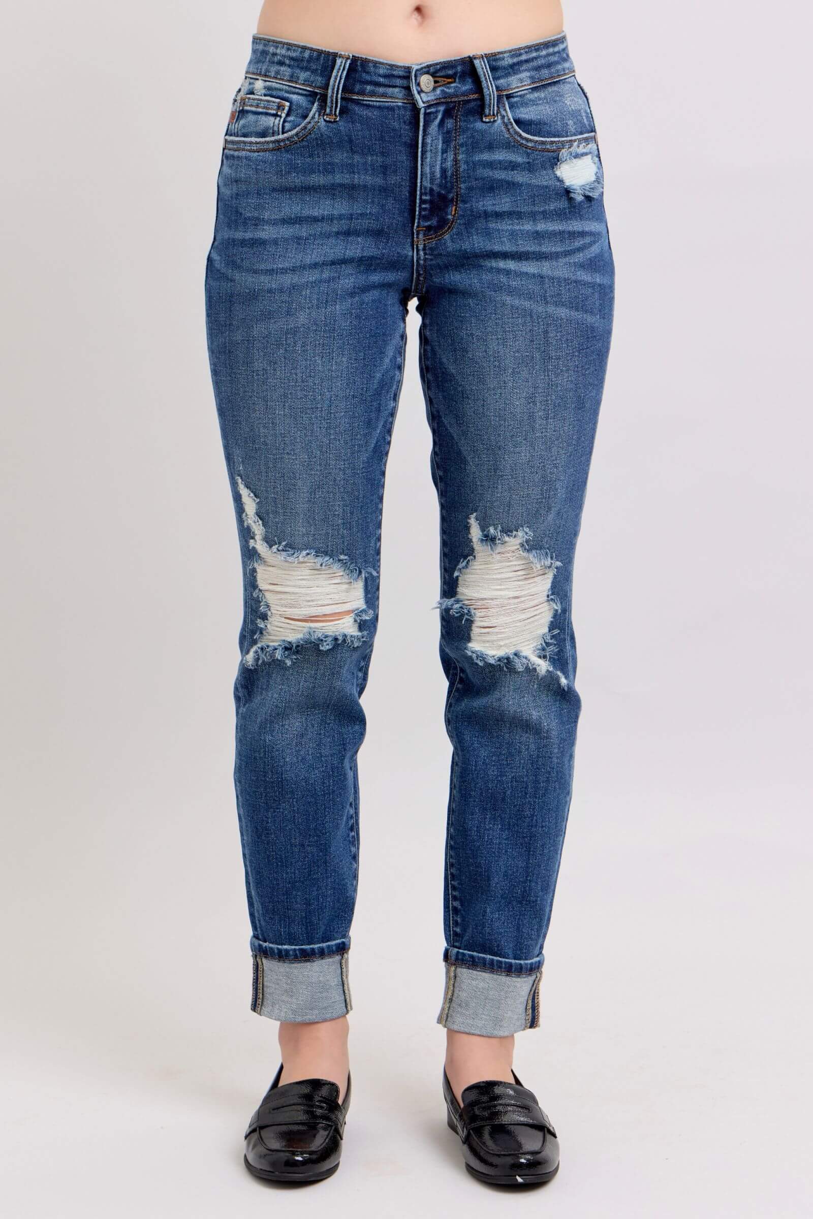 Judy Blue “Urban Edge” Mid Rise Boyfriend Jean
