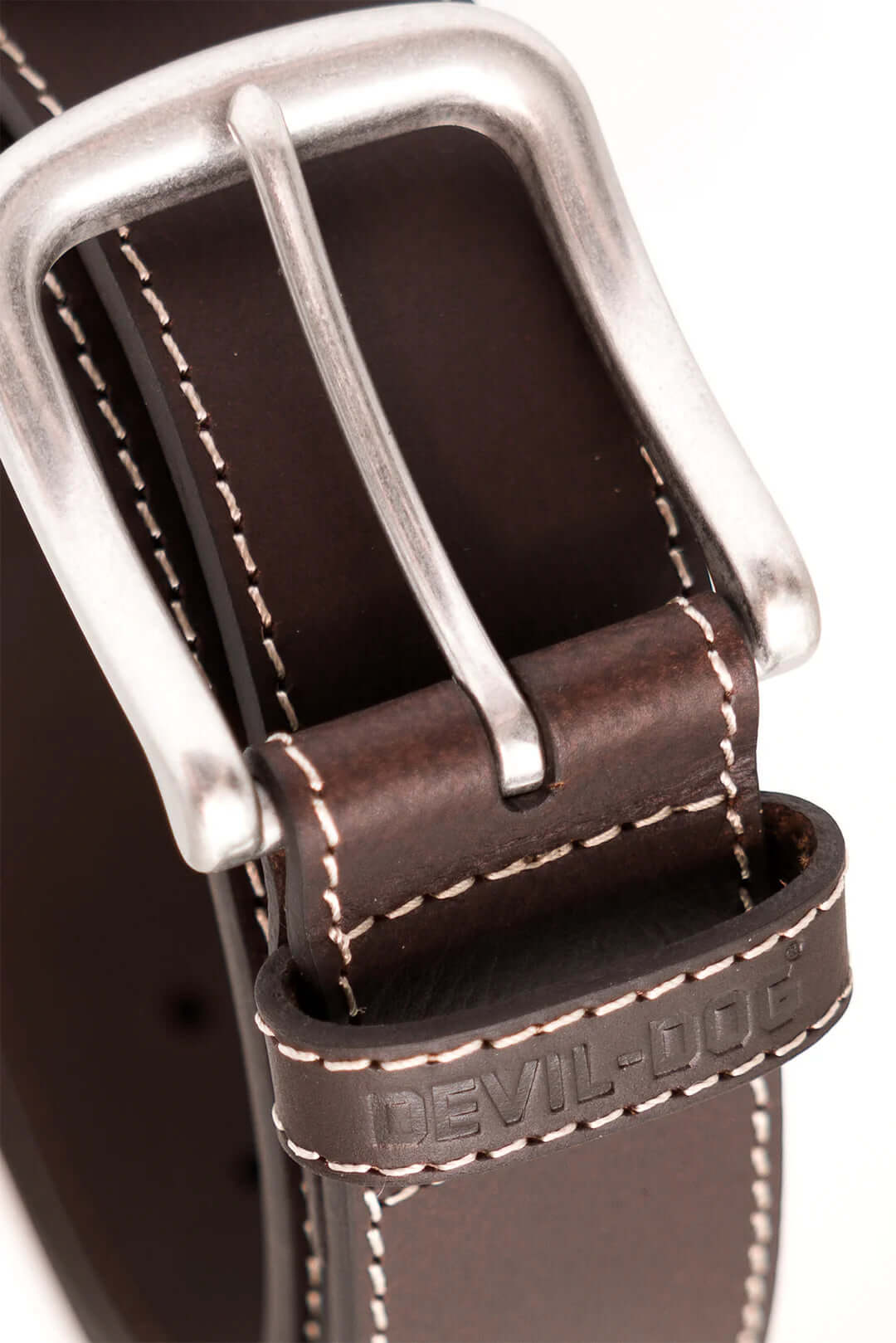 Leather Belt-Brown/Antique Nickel Buckle