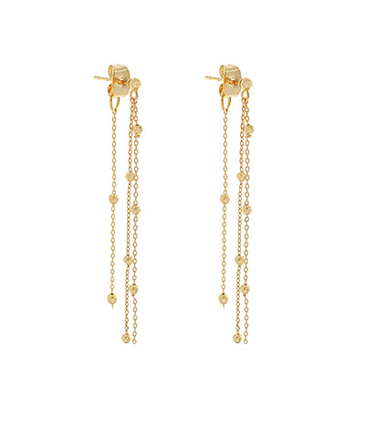 Ball Chain Front Back Earrings