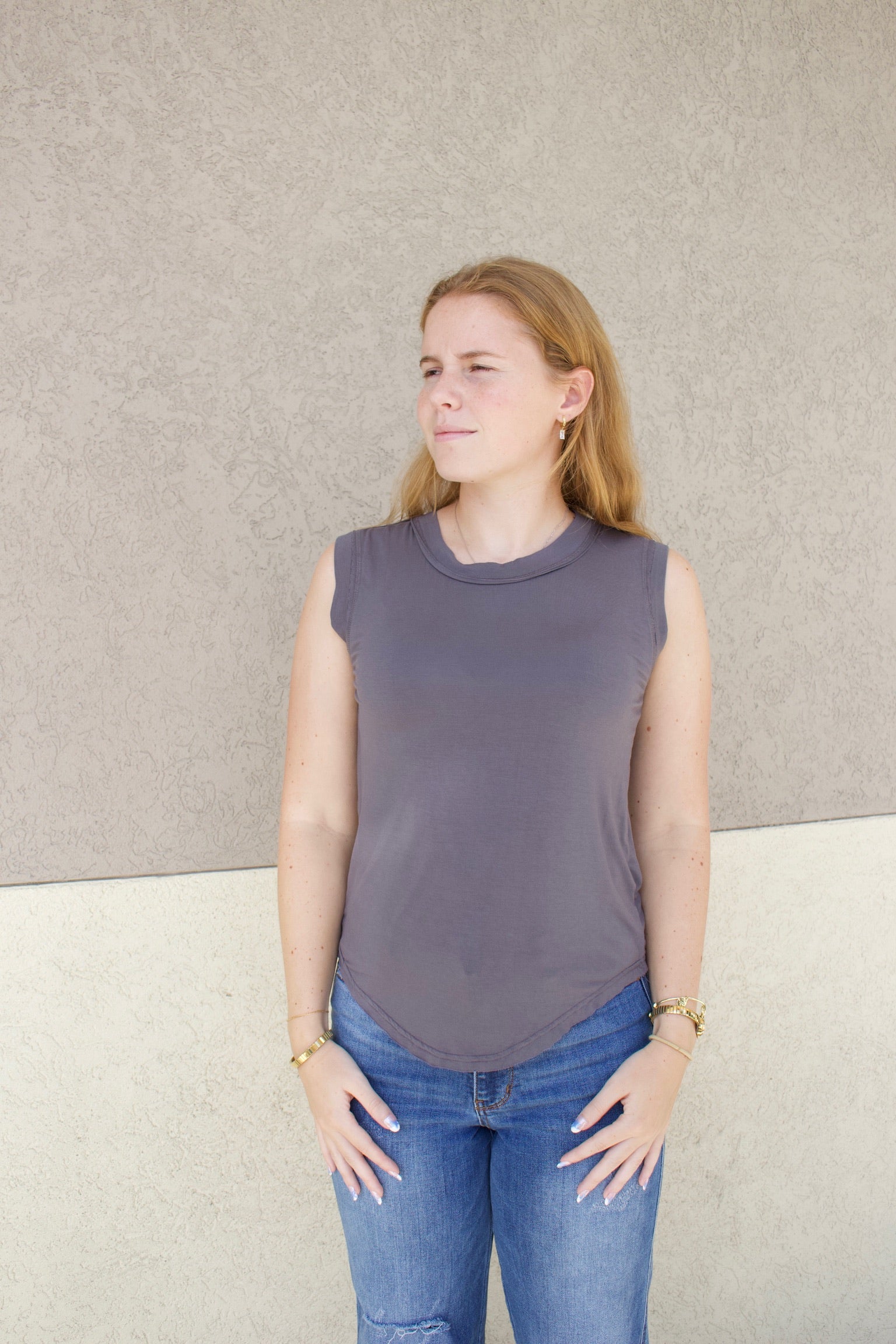 Slim Fit Sleeveless Top