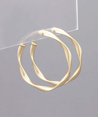 Twisted Open Hoop gold