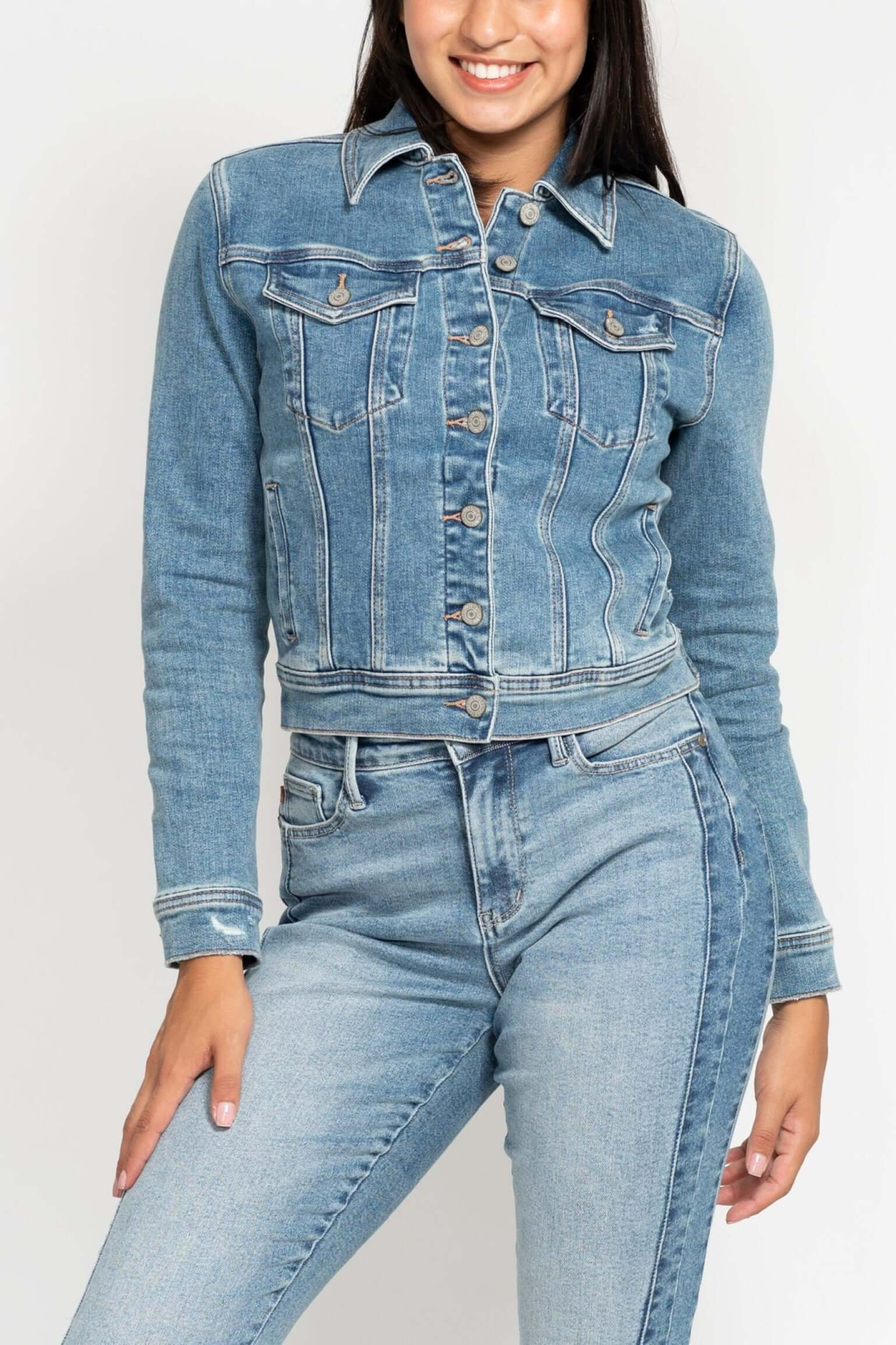 Judy Blue Classic Vintage Wash Denim Jacket