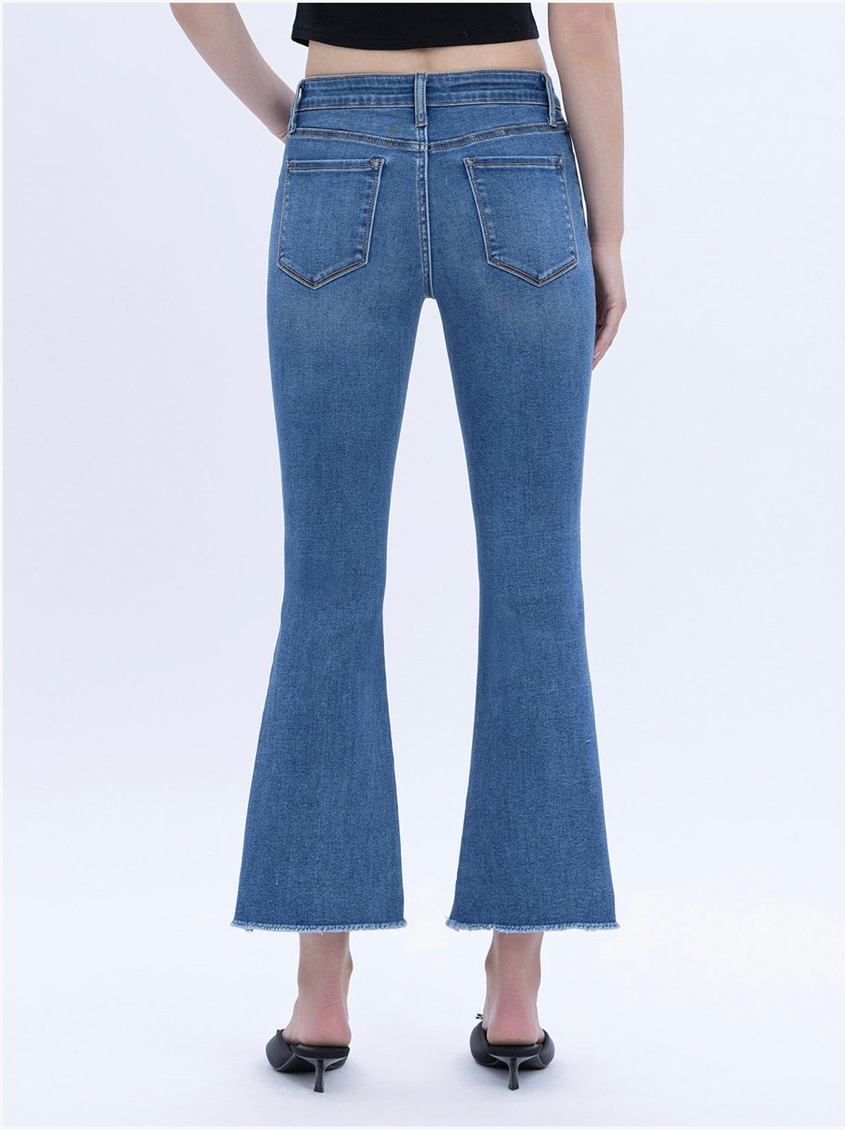 Vervet "Alison" Mid Ride Cropped Flare