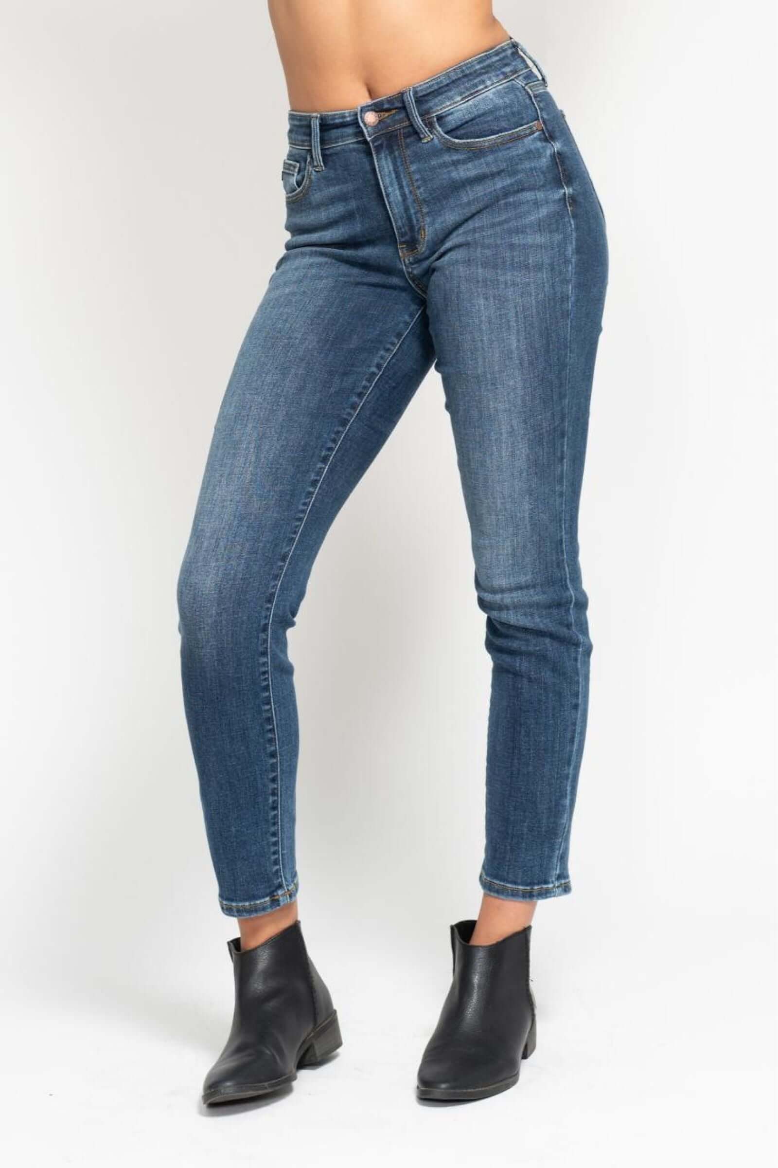 Judy Blue "Sue" High Waist Shield Back Pocket Slim Fit