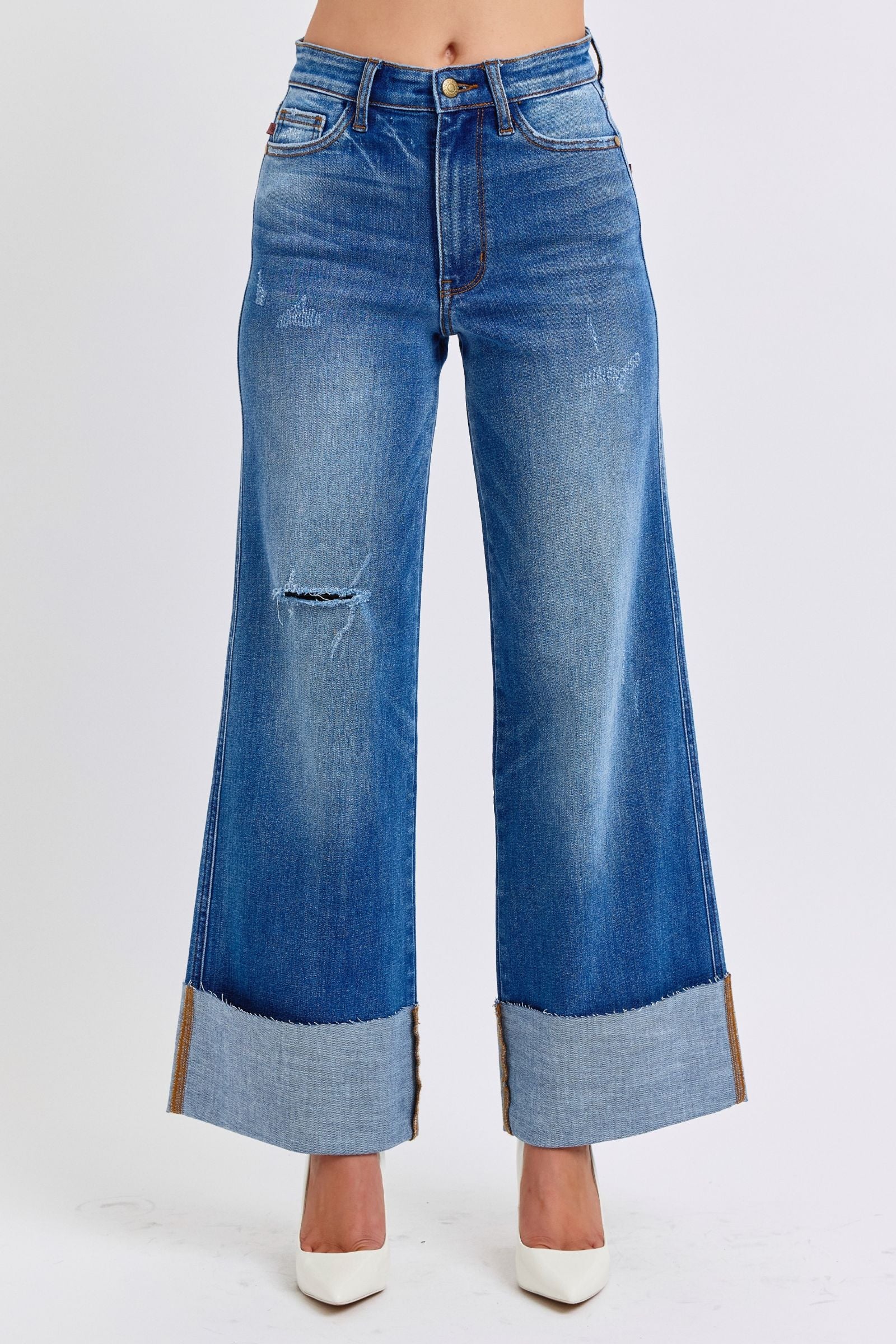 Judy Blue High Waist Retro Wide Leg With Cuff