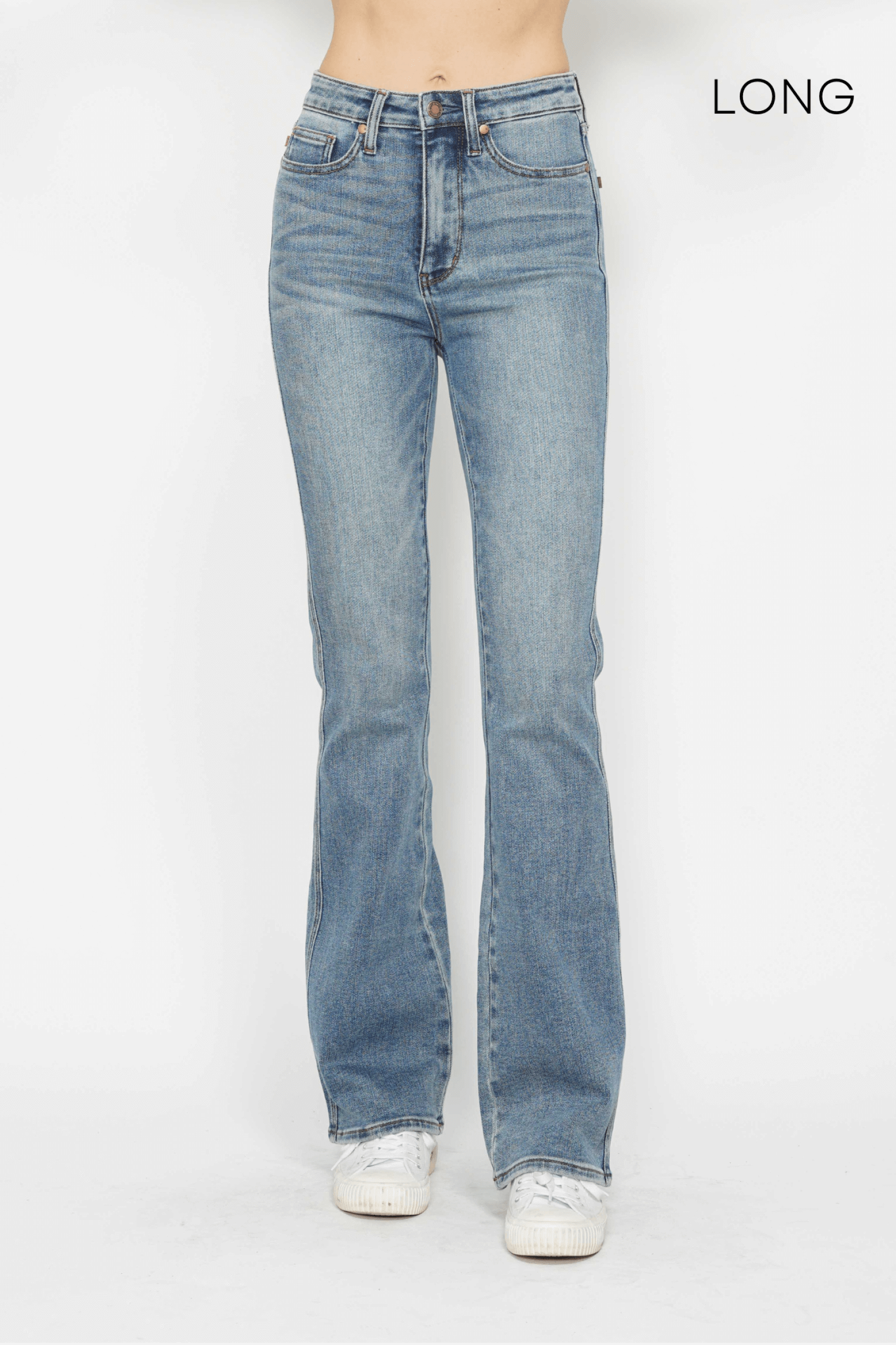 Judy Blue "Iris" HW Tummy Control Bootcut Medium Wash (3 Lengths)