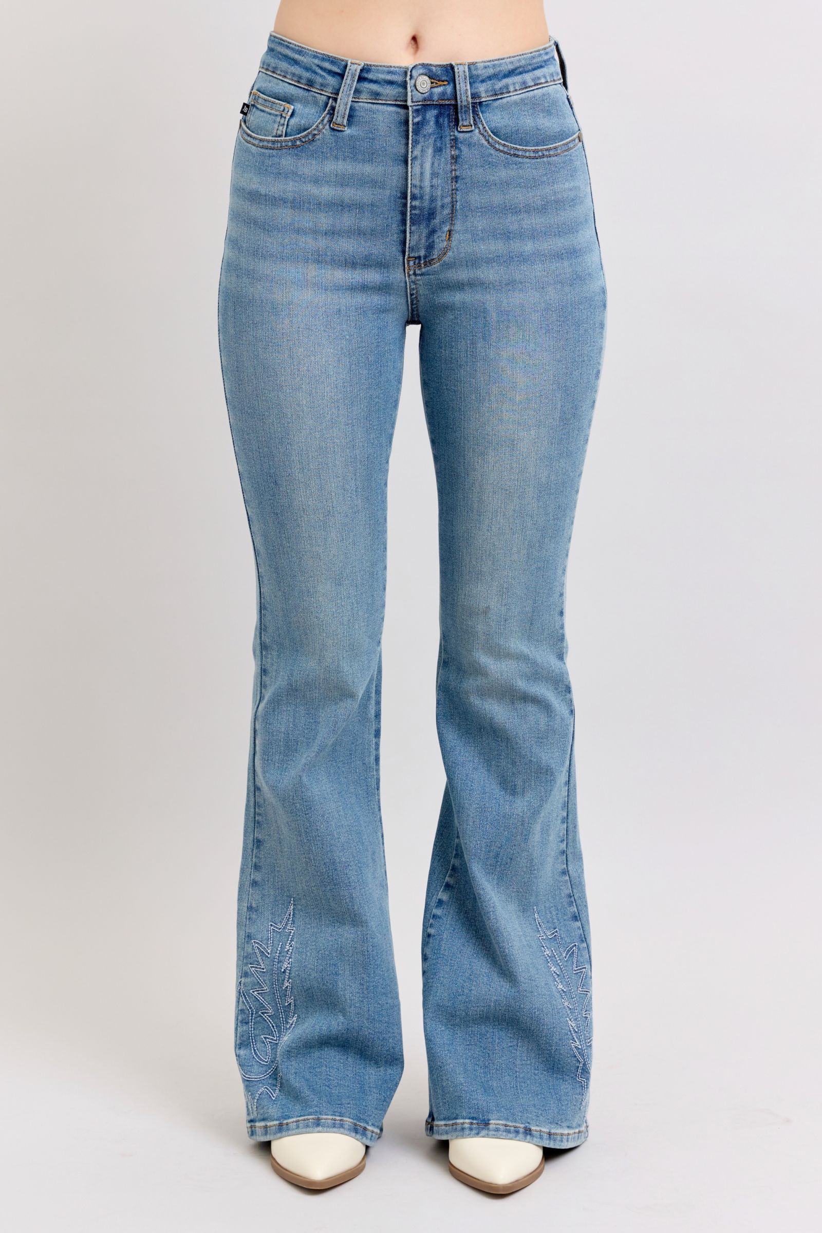 Judy Blue "Sierra" Western Embroidered Flare
