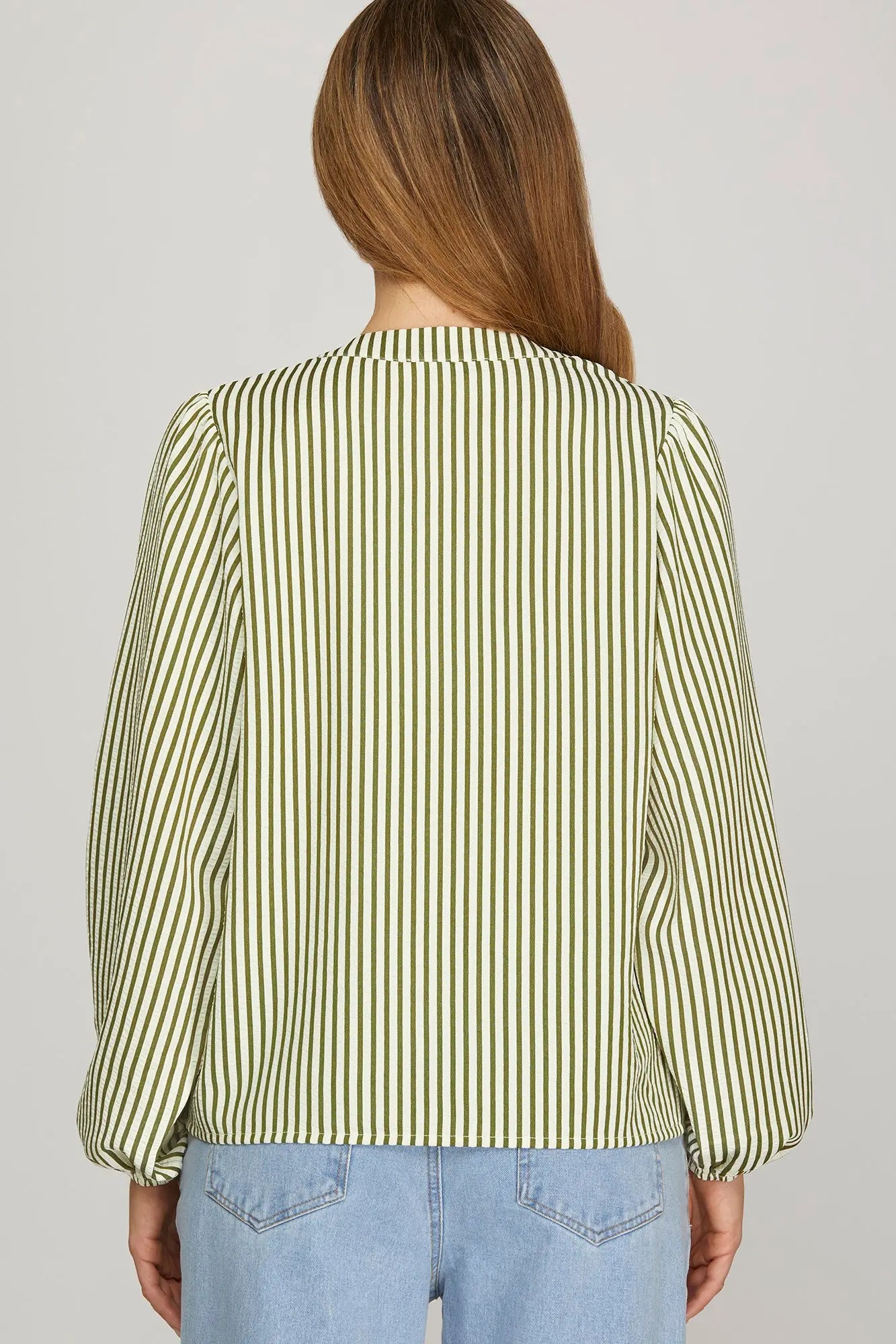 Long Sleeve Pintuck Top