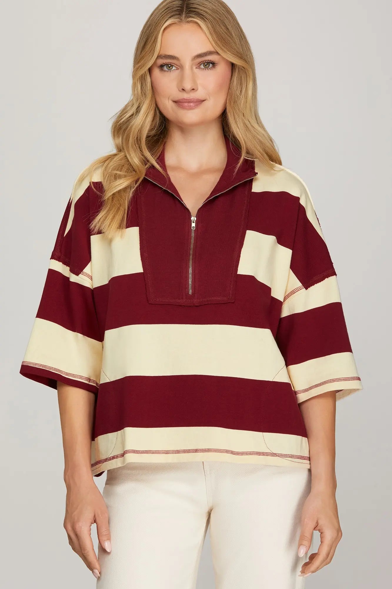 Striped Top w/ Pockets