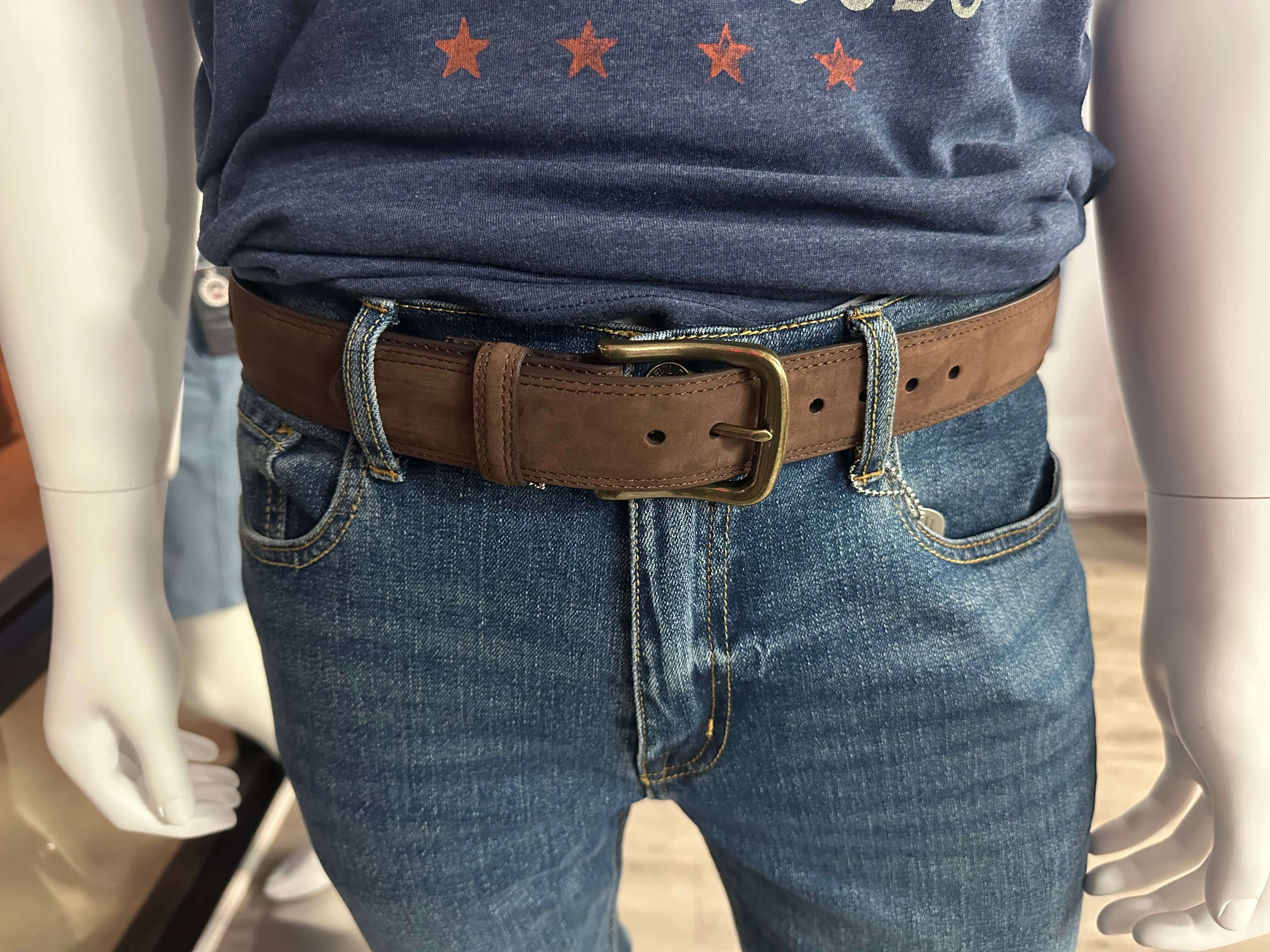 Leather Belt with Shotgun Shell