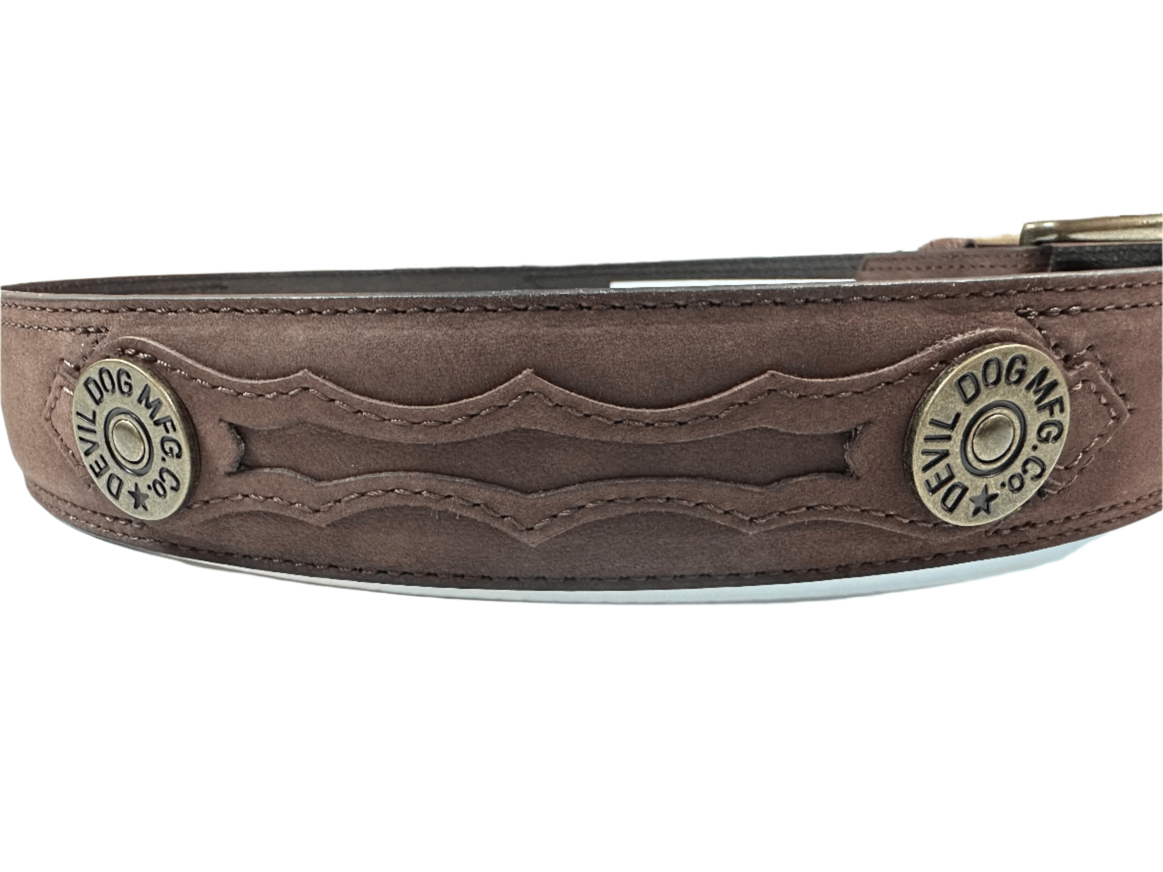 Leather Belt with Shotgun Shell
