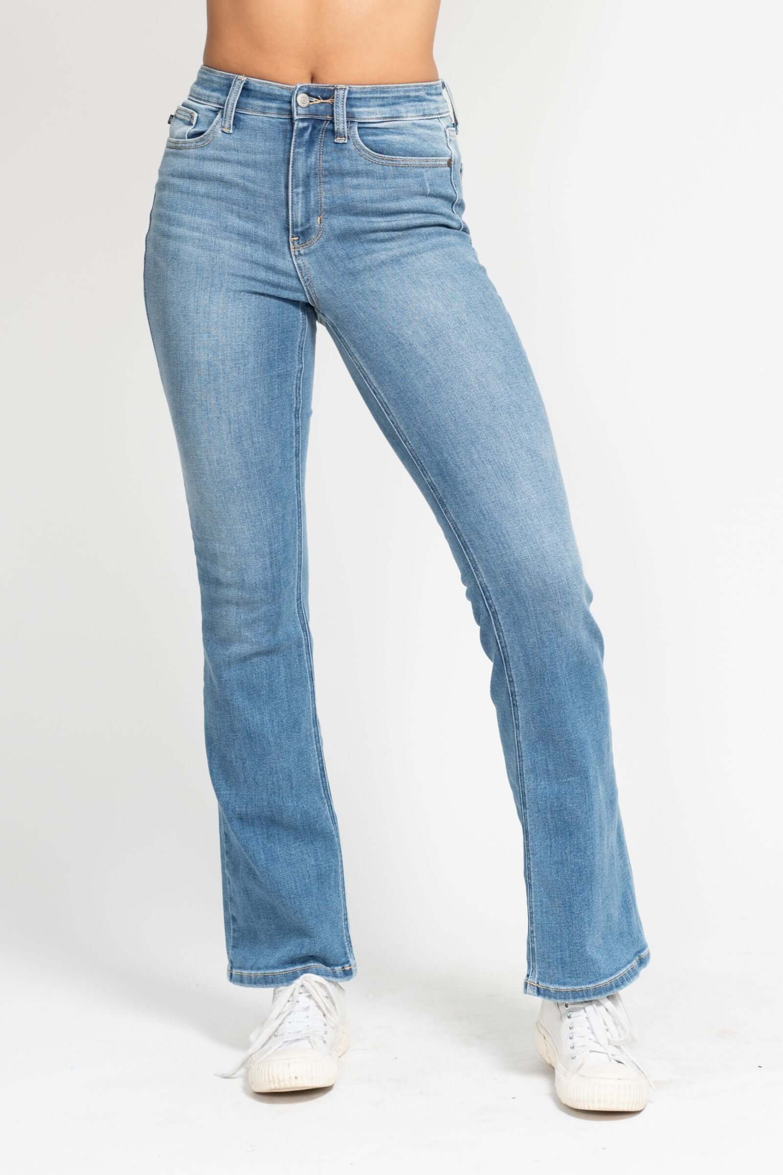 Judy Blue "Shelby" High Waist Contrast Wash Bootcut