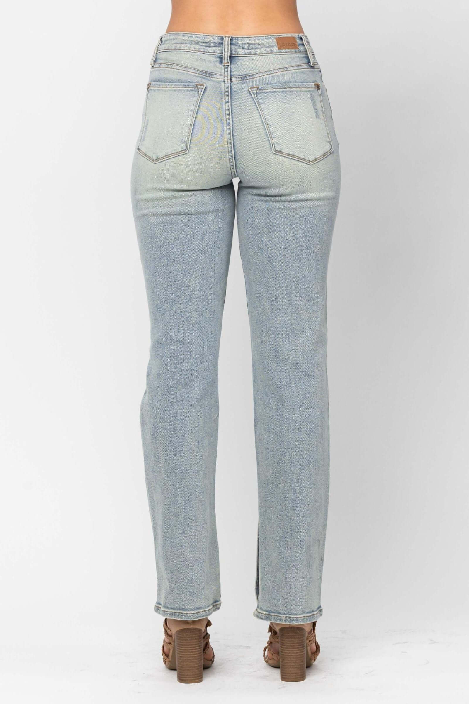 Judy Blue "Jessica" High Waist w/ Inseam Slit light wash