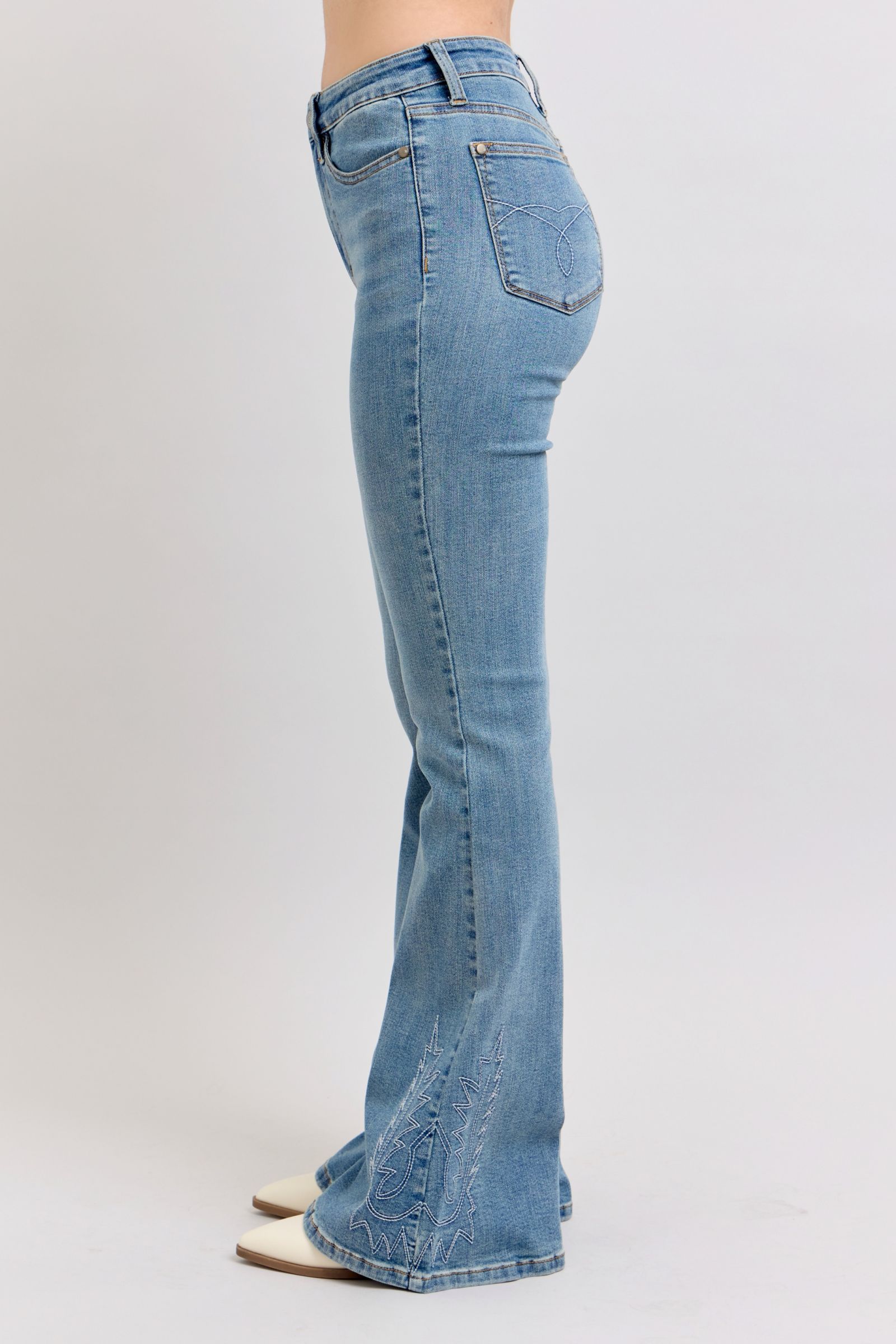 Judy Blue "Sierra" Western Embroidered Flare