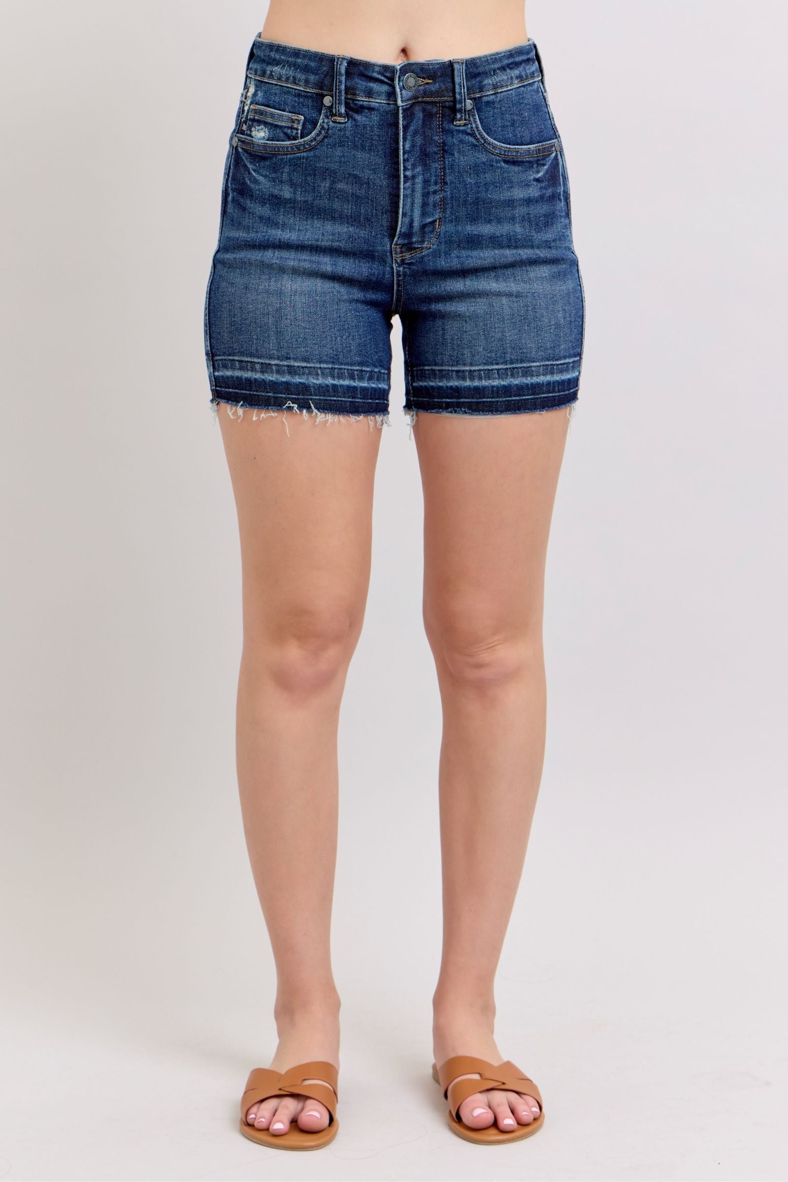 Judy Blue “Logan” Tummy Control Release Hem Short