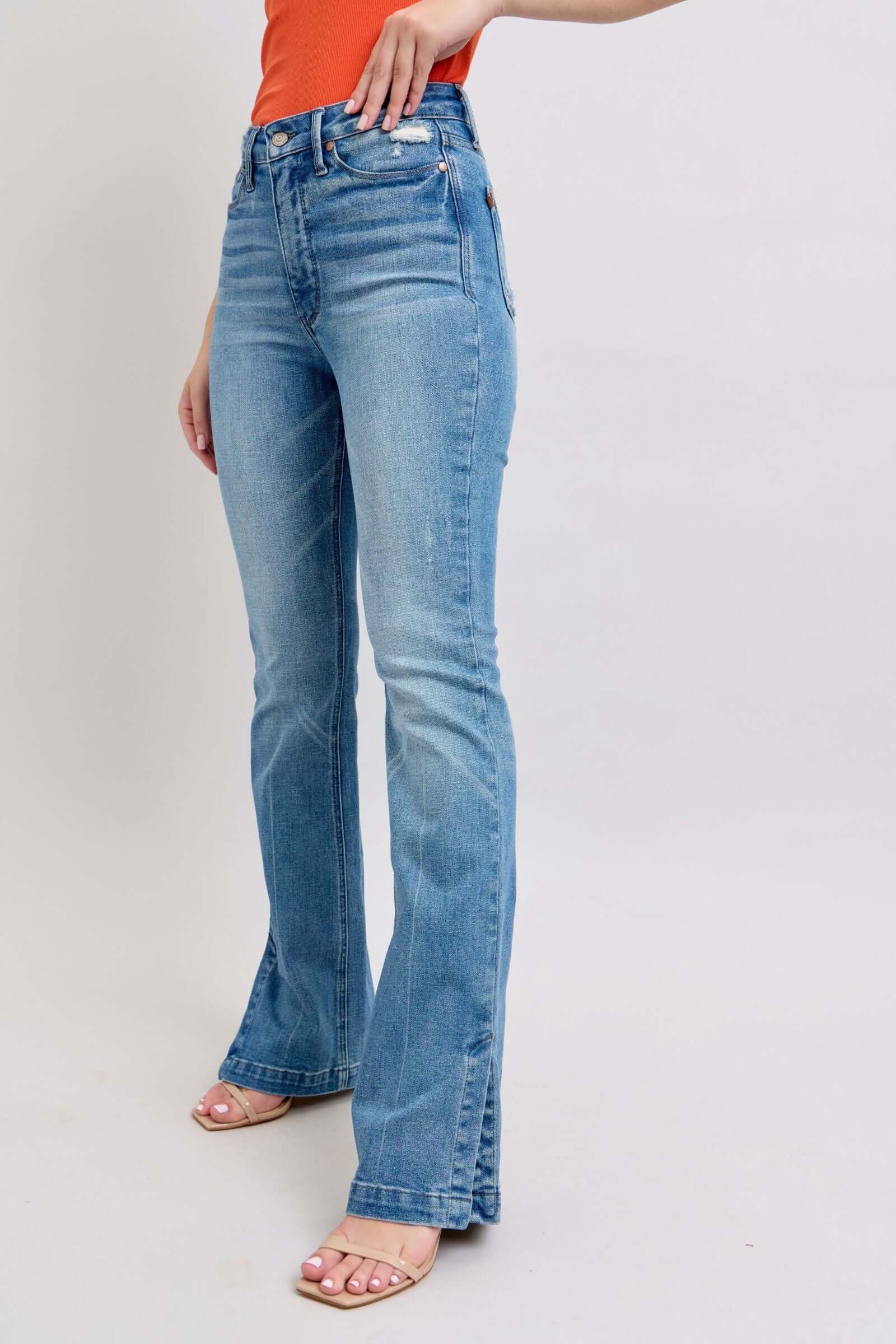 Judy Blue "Mable" High Waist Tummy Control Vintage Wash Bootcut Jean