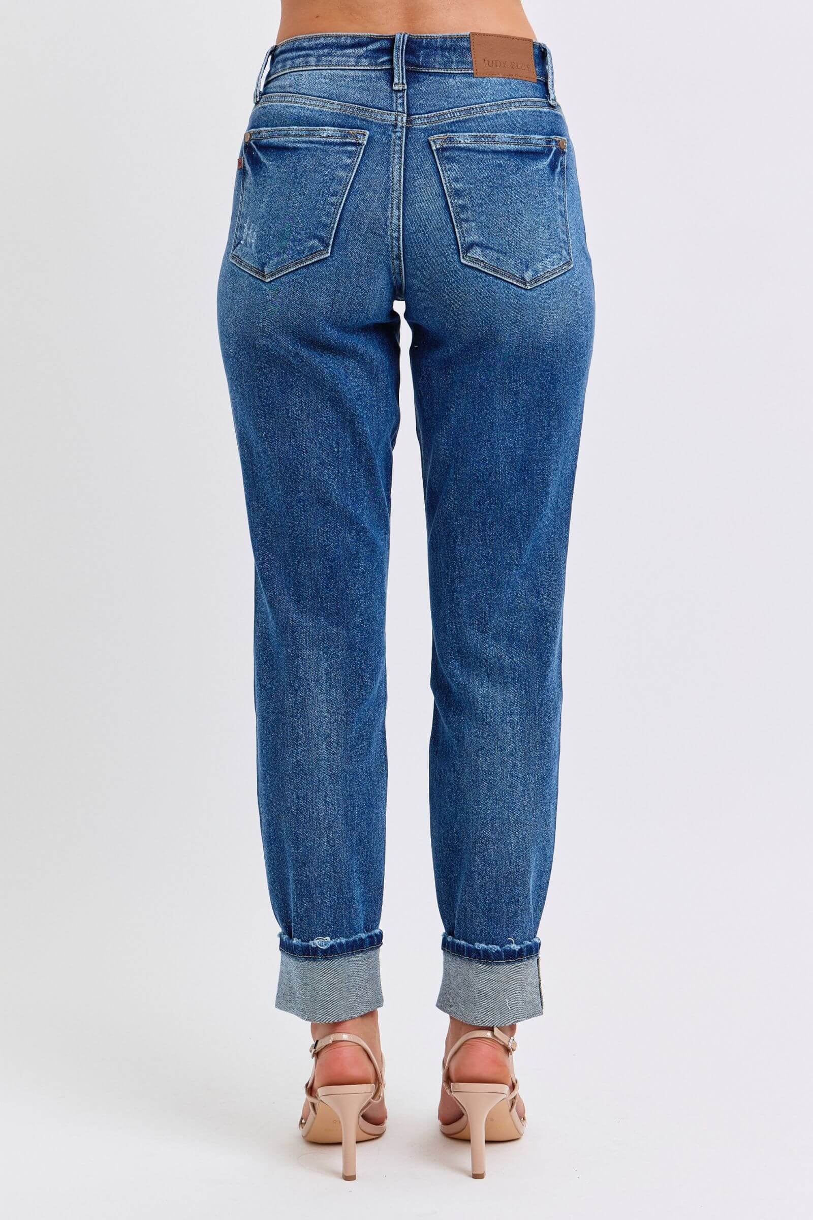 Judy Blue “Retro Revival” Mid Rise Cuffed Boyfriend Jeans