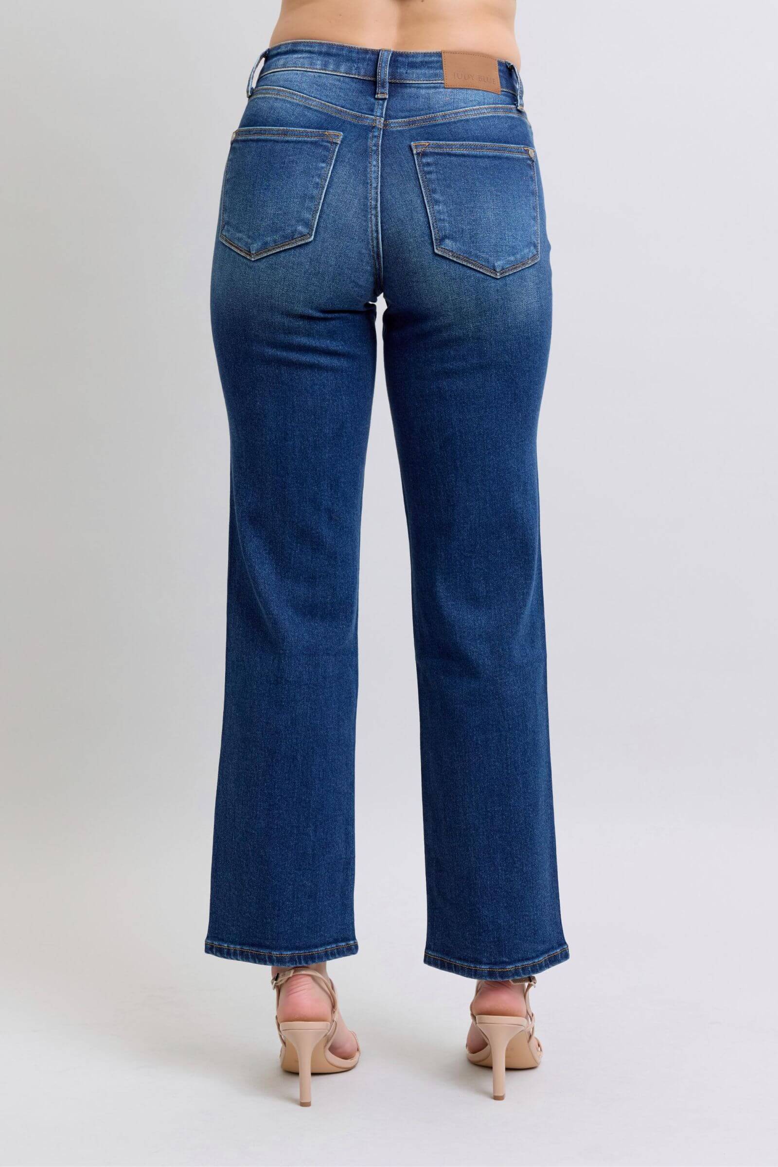 Judy Blue Mid Rise "SideLine" Straight Leg