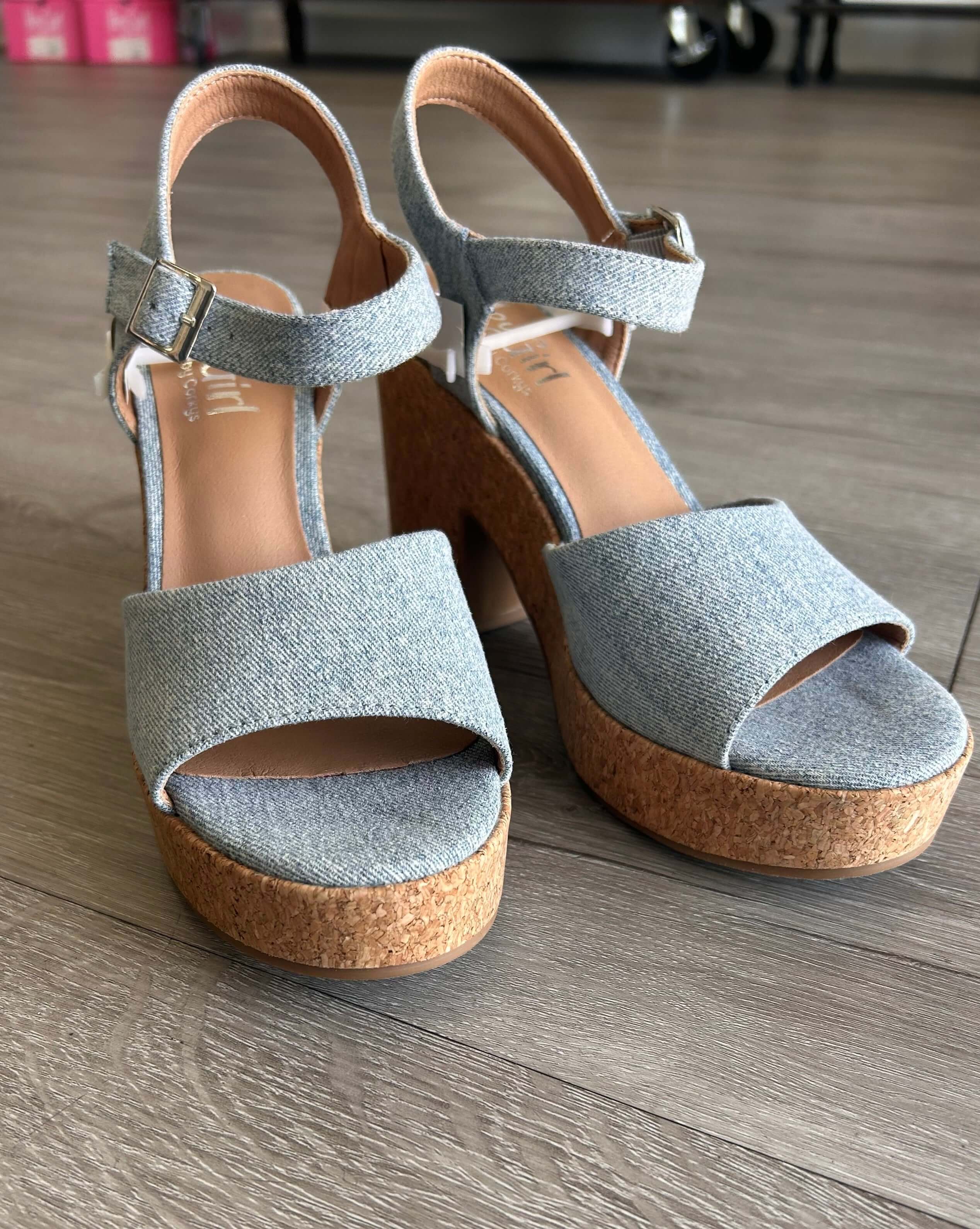 Denim wedge