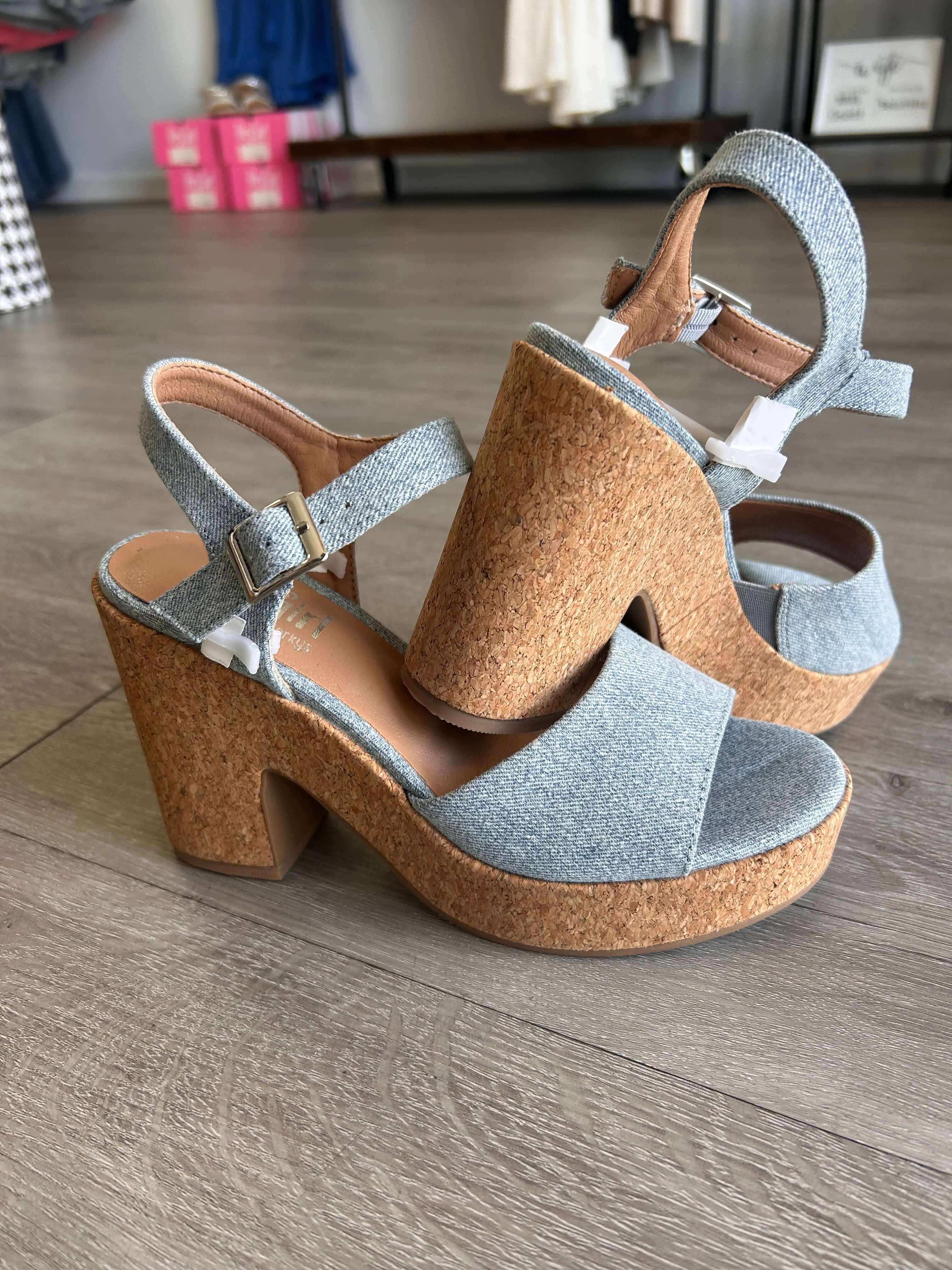 Denim wedge